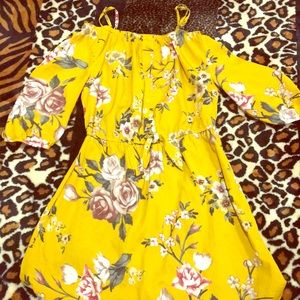 Yellow floral dress